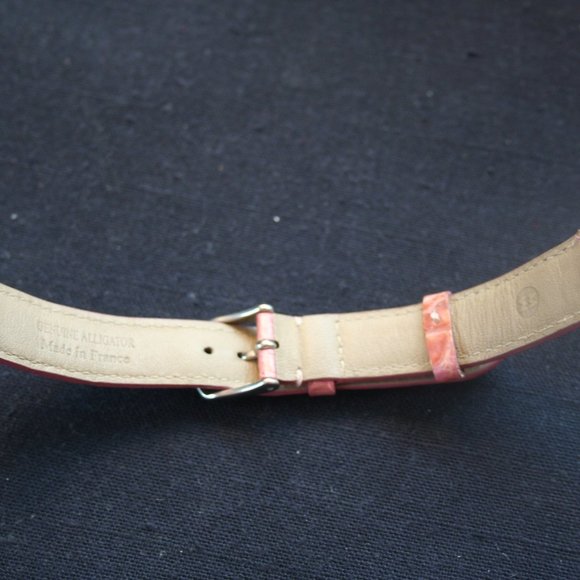 Michele Pink Alligator Watch Band Made in France 16mm - Picture 7 of 7